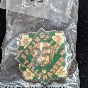 Vintage Spring Time Tallahassee 25th Anniversary Milestone Pin Balloon Flowers
